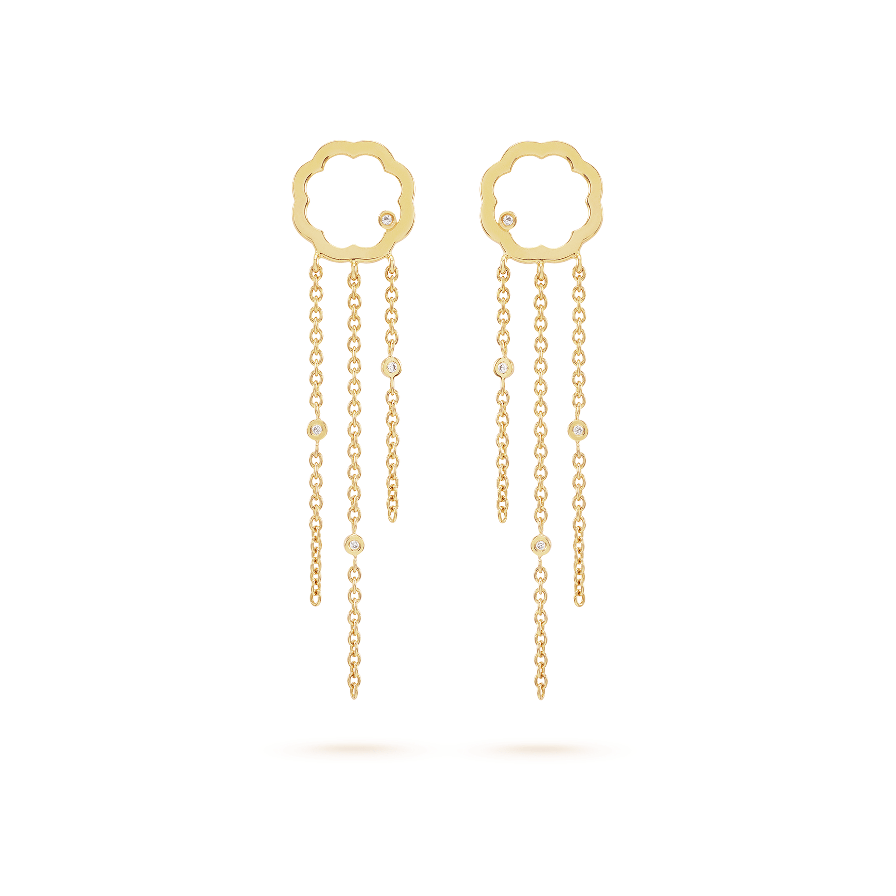 Arty MIMOSA gold Earrings 8 Diamonds
