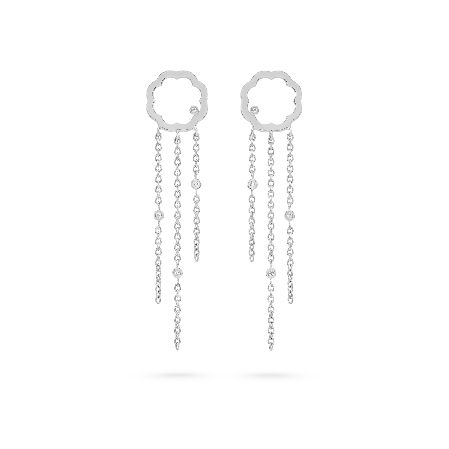 Arty MIMOSA white gold Earrings 8 Diamonds