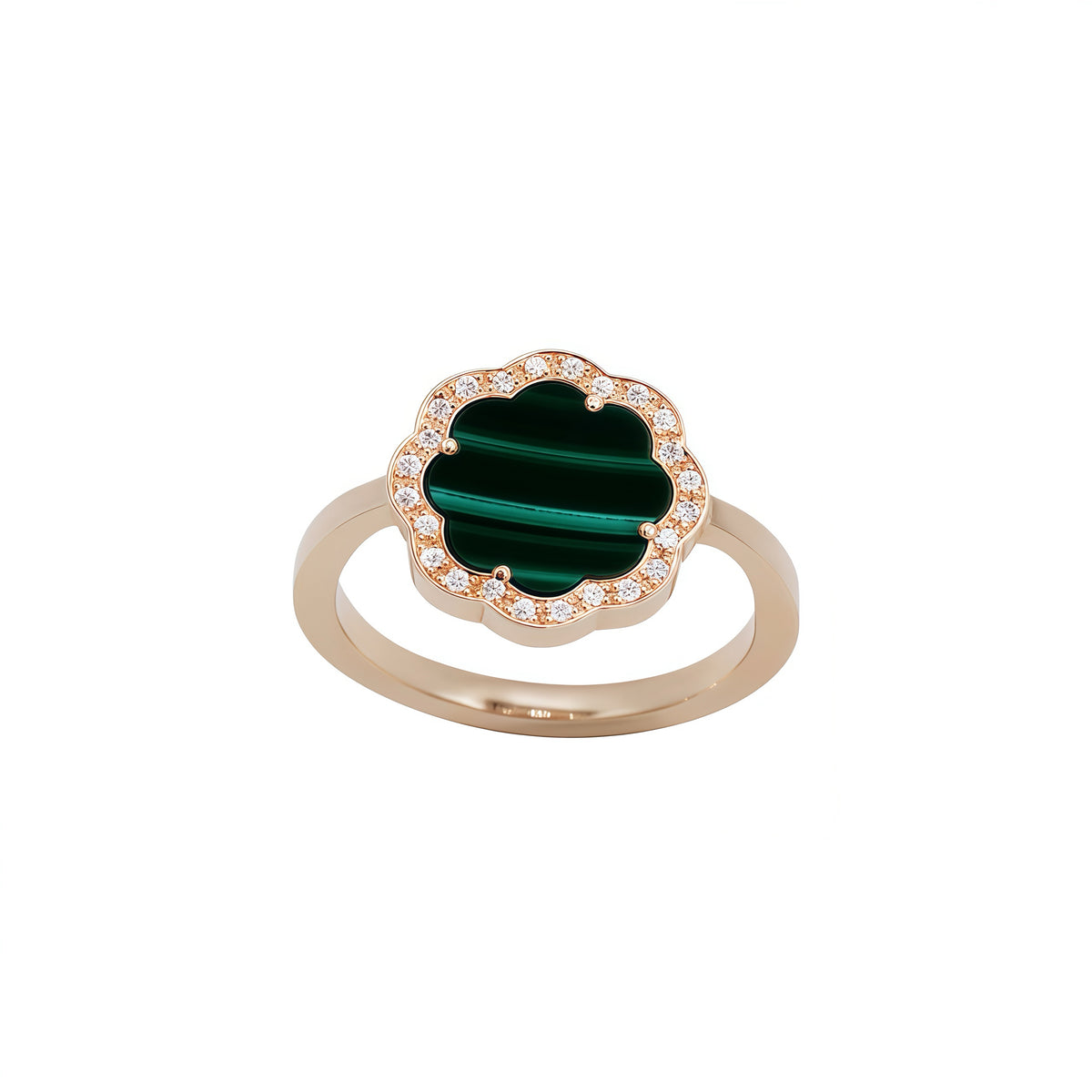 Bague MIMOSA EN MÉMOIRE Exquise, malachite 