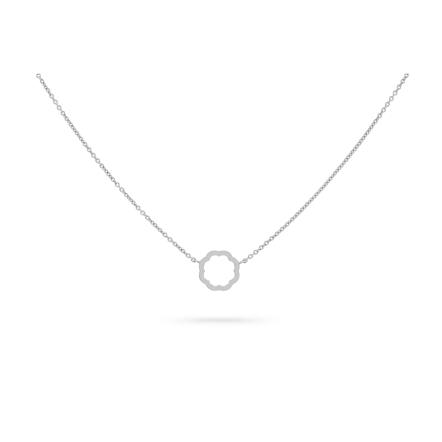 Minimalist MIMOSA white gold Pendant necklace