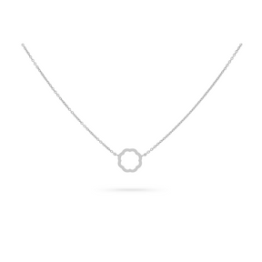 Minimalist MIMOSA white gold Pendant necklace