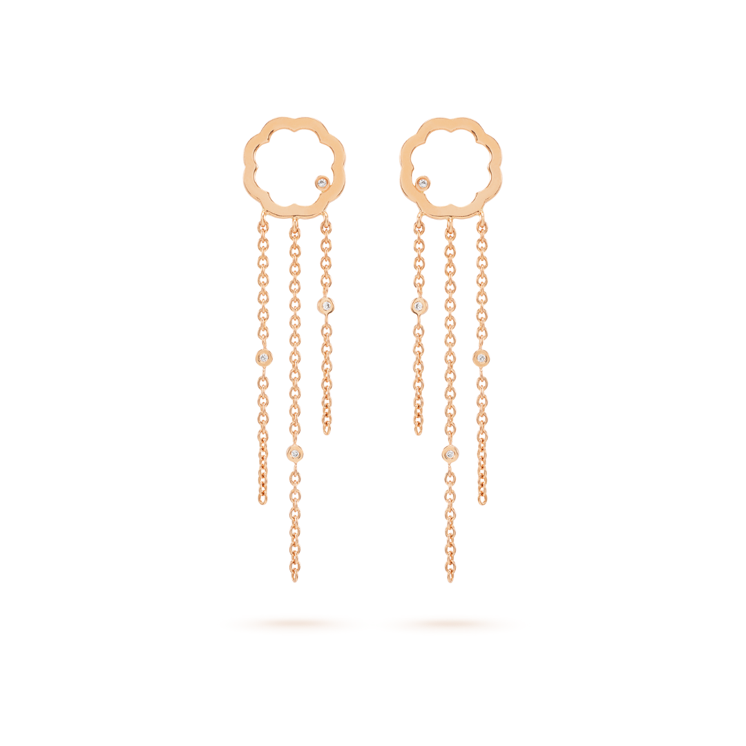 Arty MIMOSA rose gold Earrings 8 Diamonds