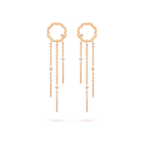 Arty MIMOSA rose gold Earrings 8 Diamonds