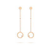 Classic MIMOSA rose gold Earrings 4 Diamonds