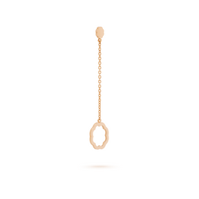 The side of Minimalist MIMOSA rose gold Earrings