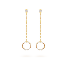 MIMOSA gold Earrings 68 Diamonds