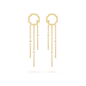 Arty MIMOSA gold Earrings 8 Diamonds