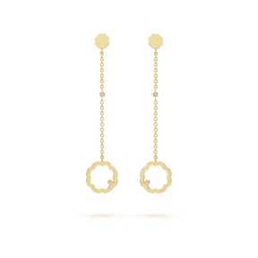 Classic MIMOSA gold Earrings 4 Diamonds