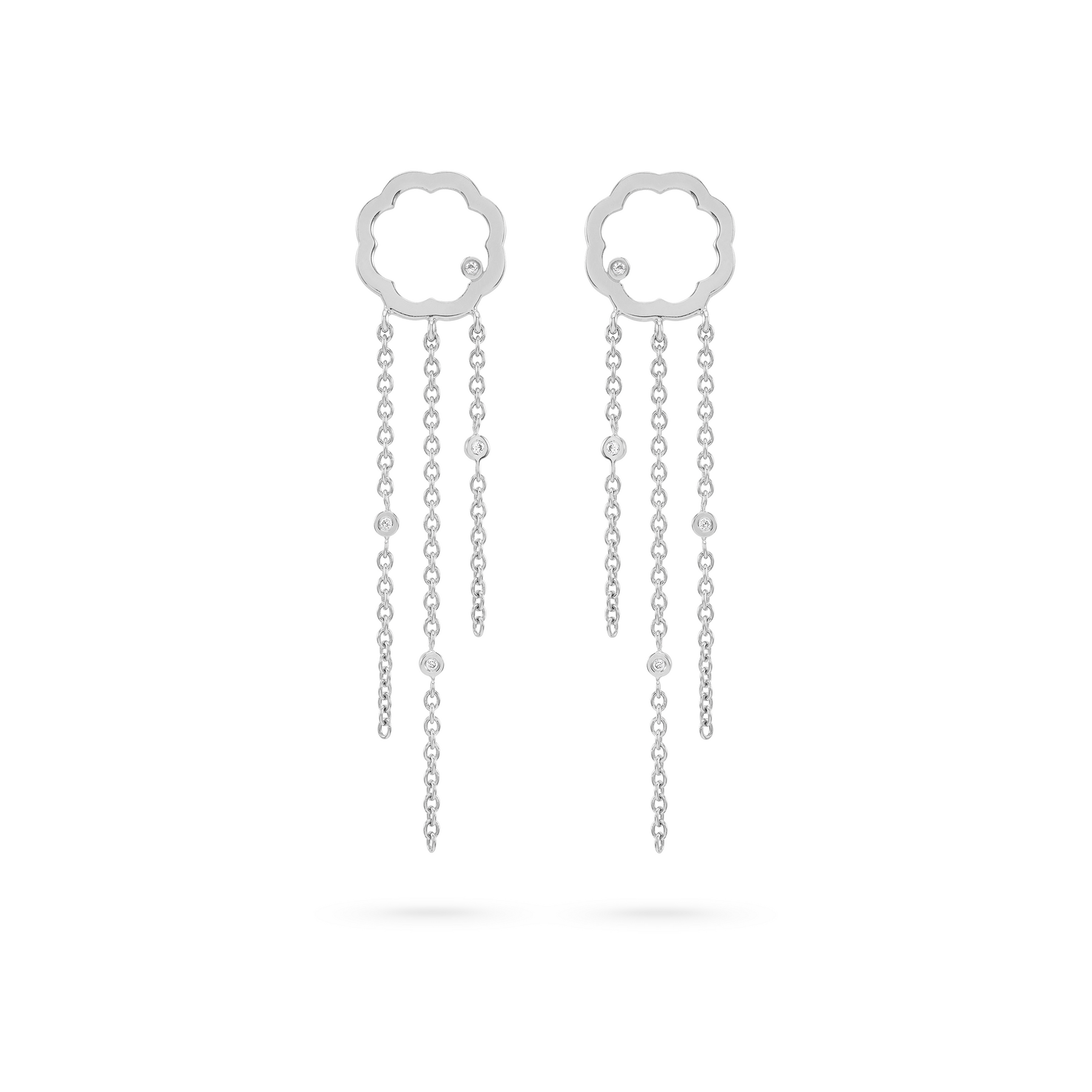 Arty MIMOSA white gold Earrings 8 Diamonds