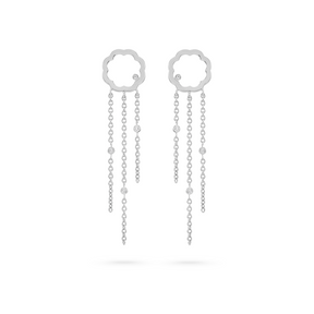 Arty MIMOSA white gold Earrings 8 Diamonds