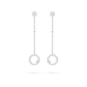 Classic MIMOSA white gold Earrings 4 Diamonds