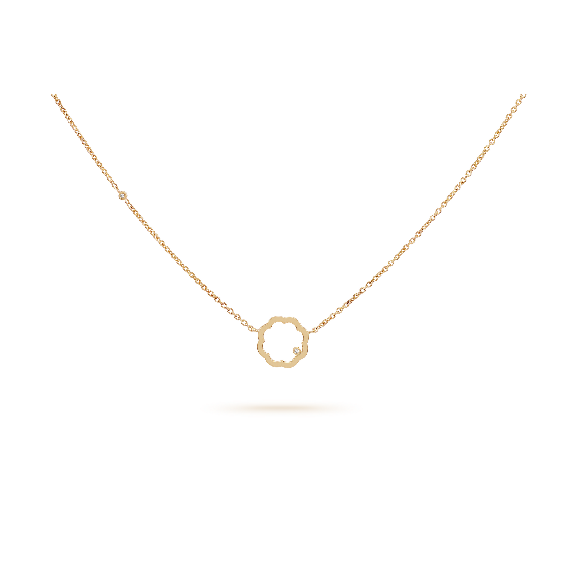 Classic MIMOSA gold Pendant 2 Diamonds