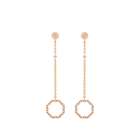 MIMOSA rose gold Earrings 68 Diamonds